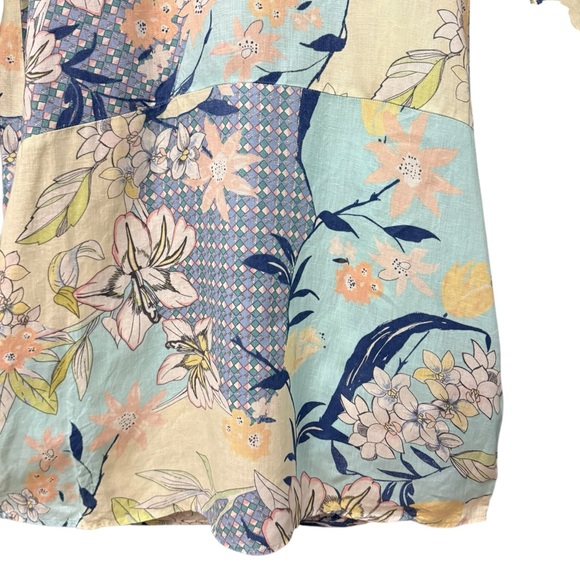 Malvin I Love Linen Floral Wedding Guest Shift Dress Short Size XL Resort Summer - Picture 5 of 11